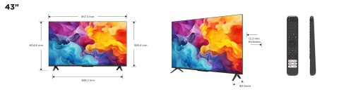 TCL Telewizor TCL 43P655 LED 43'' 4K Ultra HD Google TV Dolby Vision DVB-T2 Czarny