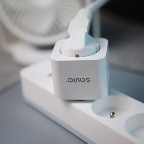 SAVIO SAVIO INTELIGENTNE GNIAZDKO WI-FI, 16A, TIMER, POMIAR ZUŻYCIA ENERGII, AS-01