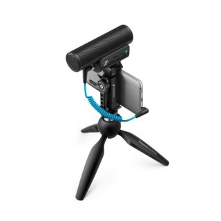 Sennheiser Sennheiser MKE 400 MOBILE KIT - Mikrofon pojemnościowy, superkardioidalny, wyposażony w filtr dolnoprzepustowy ze statywem Manfr