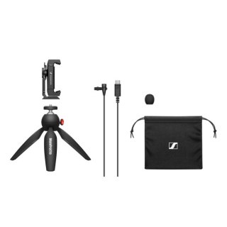 Sennheiser Sennheiser XS LAV USB-C MOBILE KIT - Mikrofon lavalier ze złączem USB-C, ze statywem i uchwytem Manfrotto do smartphona