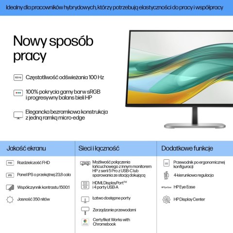 Hewlett-Packard MONITOR HP LED 23,8" S5 Pro 524pf (9D9L6A5)