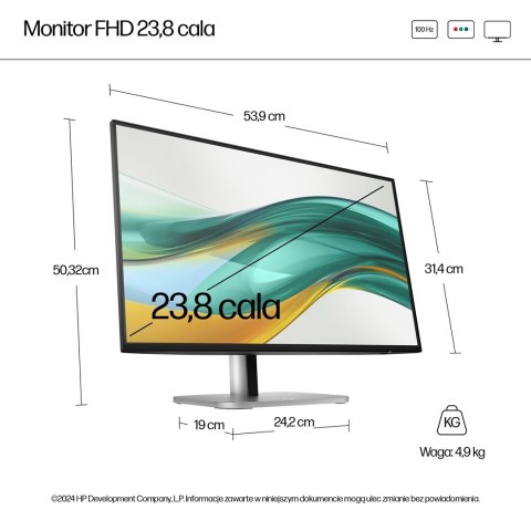 Hewlett-Packard MONITOR HP LED 23,8" S5 Pro 524pf (9D9L6A5)