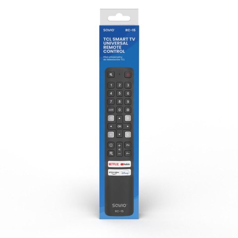 SAVIO SAVIO PILOT UNIWERSALNY DO TV /ZAMIENNIK DO TV TCL - SMART TV RC-15
