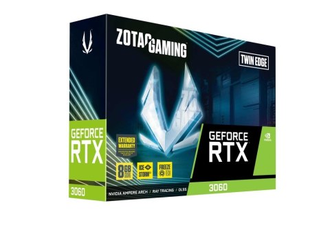 ZOTAC Karta graf. ZOTAC GeF RTX 3060 Twin Edge 8GB GDDR6 (WYPRZEDAŻ) ZOTAC Karta graf. ZOTAC GeF RTX 3060 Twin Edge 8GB GDDR6 (WYPRZEDAŻ)