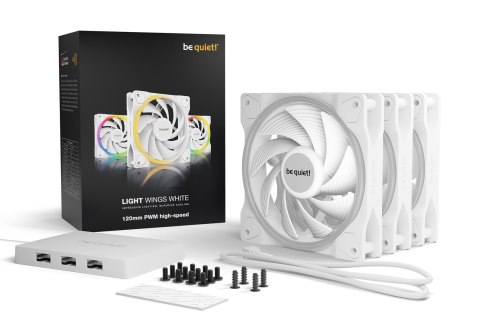 BE QUIET! WENTYLATOR BE QUIET! 3xLIGHT WINGS 120mm PWM HS WH