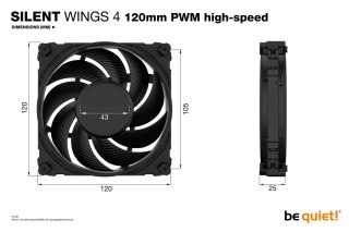 BE QUIET! WENTYLATOR BE QUIET! SILENT WINGS 4 120mm PWM High