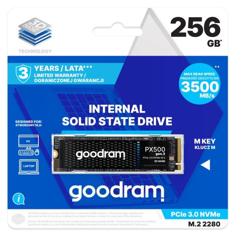 GoodRam SSD GOODRAM PX500 GEN.3 PCIe 3x4 256GB M.2 2280 RET