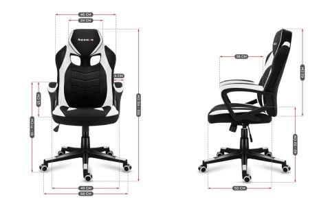Huzaro Fotel gamingowy Huzaro Force 2.5 White Mesh (WYPRZEDAŻ)