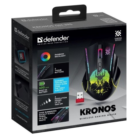 Defender DEFENDER MYSZ BEZPRZEWODOWA KRONOS GM-695 RF 1600DPI 7P 52695