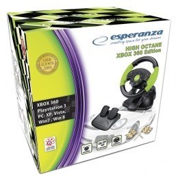 Esperanza Kierownica Esperanza EG104 (PC, Xbox 360; kolor czarno-zielony) (WYPRZEDAŻ)