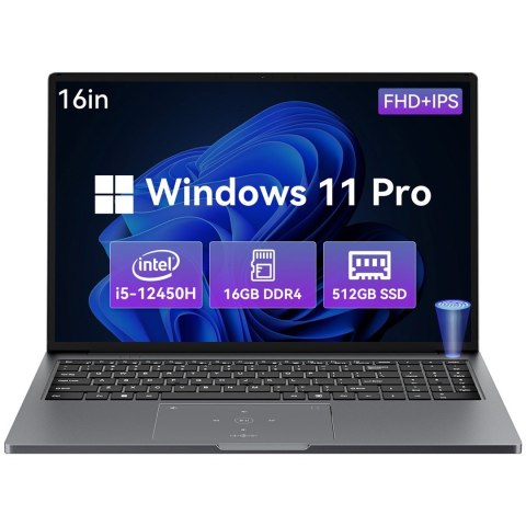 Blackview Blackview AceBook-12K1 i5-12450H 16"FHD+ 16GB SSD512 BT W11Pro Gray
