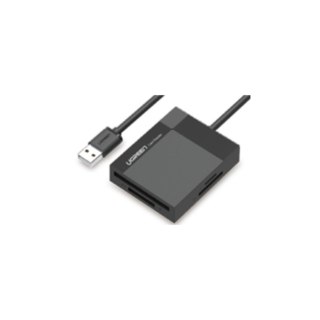UGREEN Ugreen czytnik kart pamięci SD/microSD / CF/MS z kablem USB 3.0 1m CR125 (czarny)