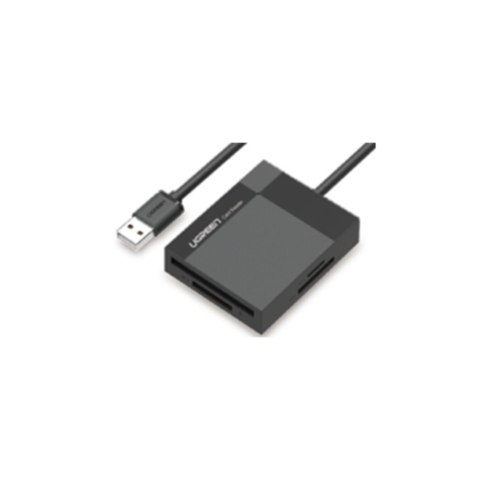 UGREEN Ugreen czytnik kart pamięci SD/microSD / CF/MS z kablem USB 3.0 1m CR125 (czarny)