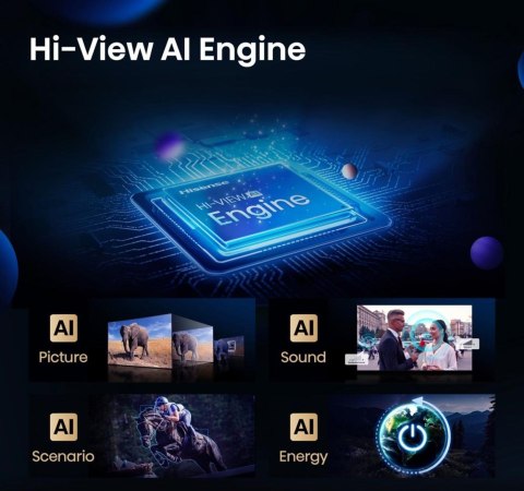 HISENSE Telewizor Hisense 55U7Q ULED 55'' 4K Ultra HD 144Hz VIDAA Dolby Vision Czarny