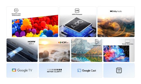 TCL Telewizor TCL 43P69K LED 43'' 4K Ultra HD Google TV Dolby AC4 DVB-T2 Czarny