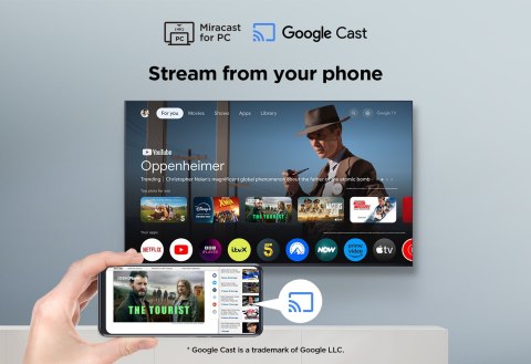 TCL Telewizor TCL 55V6C DLED 55'' 4K Ultra HD Google TV Dolby Atmos DVB-T2 Metaliczny